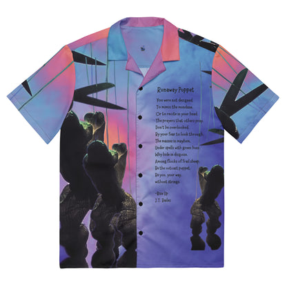 Unisex Button Shirt Runaway Puppet Poem JT Bailes