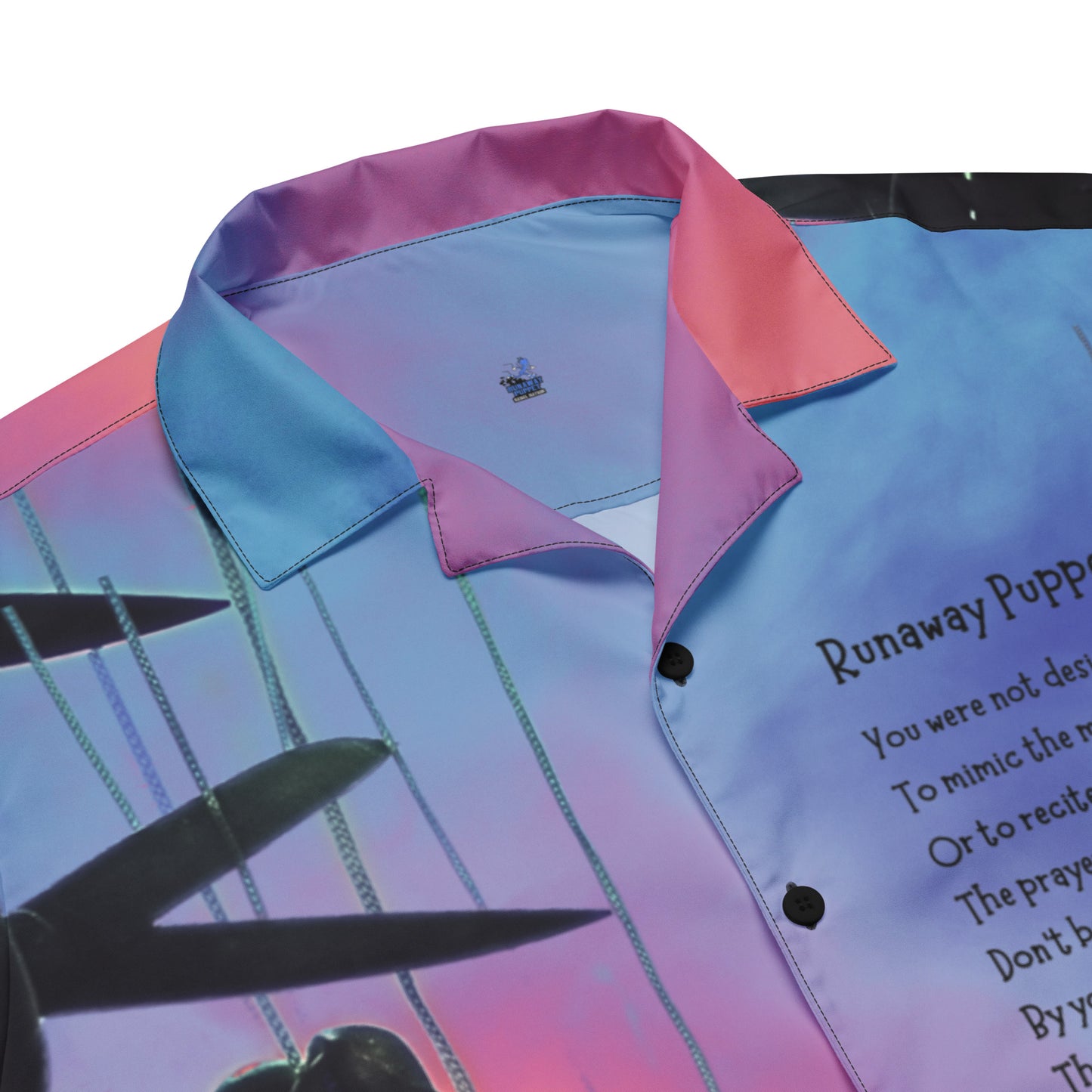 Unisex Button Shirt Runaway Puppet Poem JT Bailes